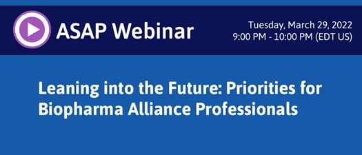 Leaning into the Future: Priorities for Biopharma Alliance Professionals