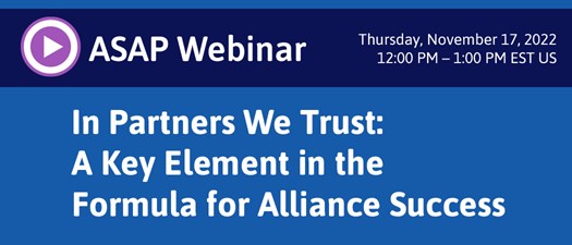 In Partners We Trust: A Key Element in the Formula for Alliance Success