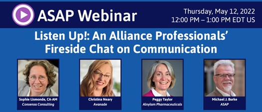 Listen Up!: An Alliance Professionals’ Fireside Chat on Communication