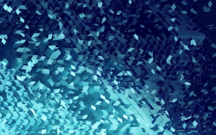Abstract blue shapes