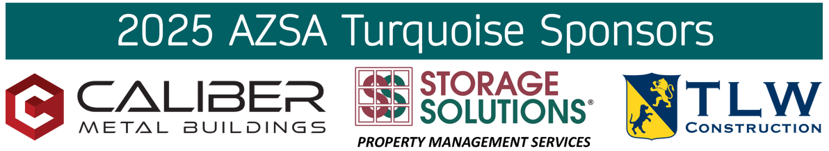 Arizona Self-Storage Association Turquoise Sponsors - 2025 - Caliber Metal Buildings - Storage Solutions - TLW Construction