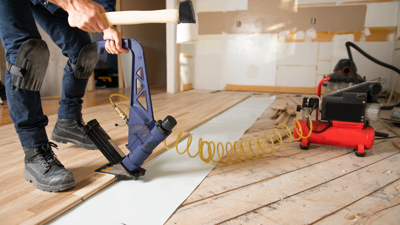 Hardwood flooring installation