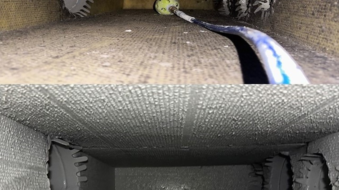Duct Clean and Seal. Jobsite Photo