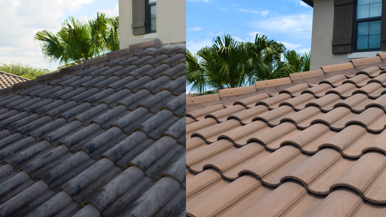 Roof washing