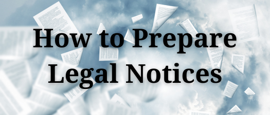 How to Prepare Legal Notices