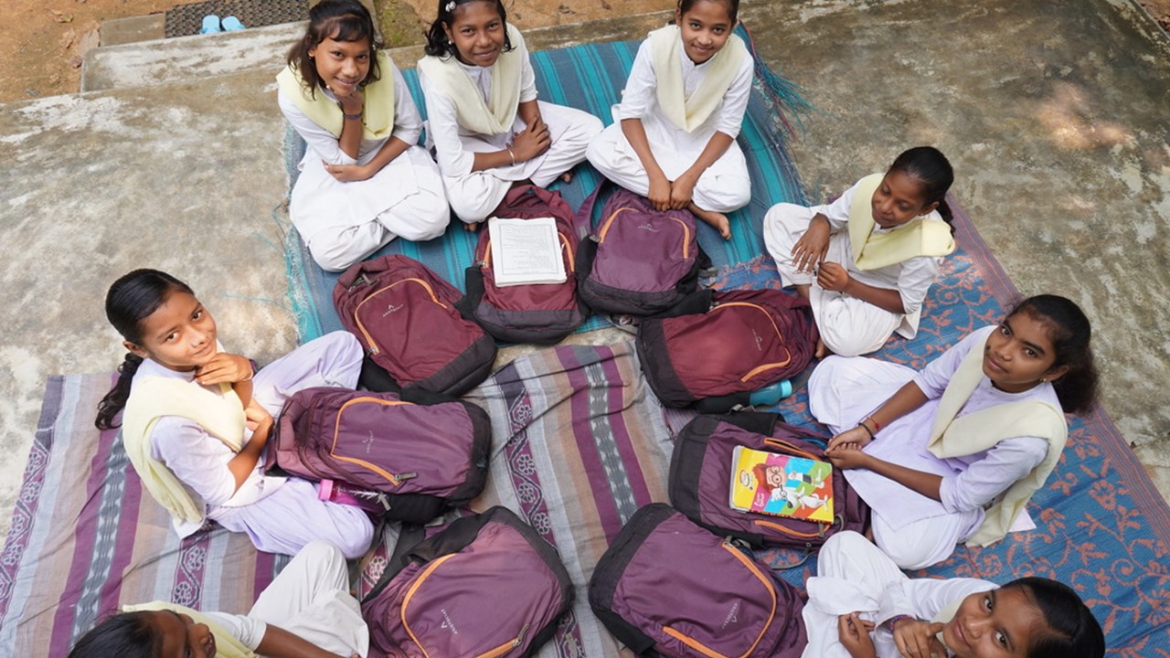 Girl's from school in Odisha, India