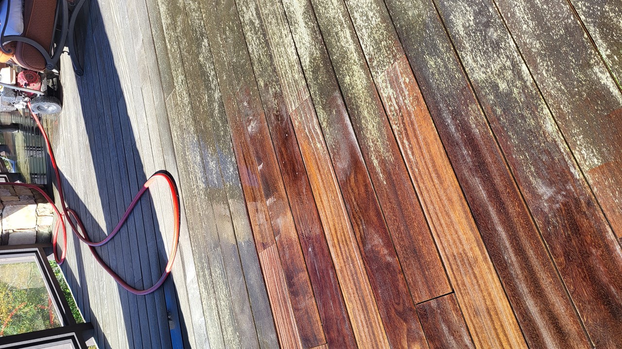 Deck Pressure Washing For a Residential Client