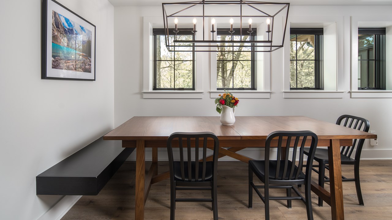 Blowing Rock Dining Room with Custom Floating Bench
