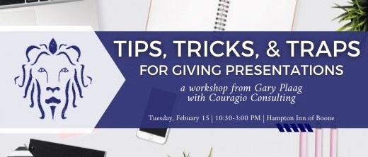 Tips, Tricks, and Traps to Giving Presentations: A Workshop by Gary Plaag