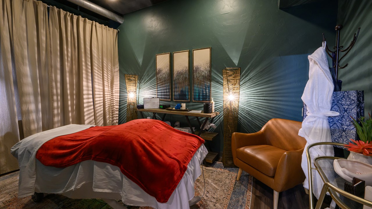 A massage room at The Body Spa & Cryo
