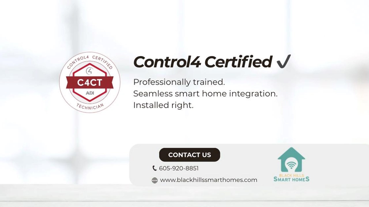 Contorl4 Certification for the best in Smart Home Technology