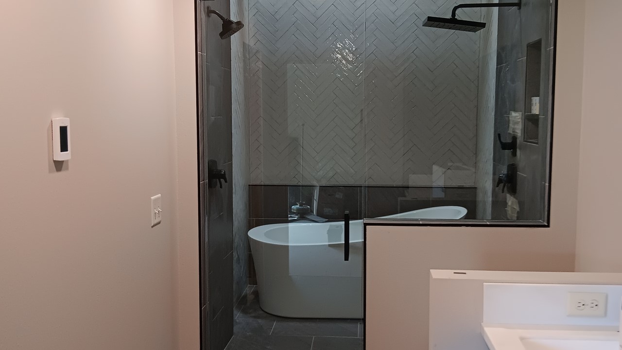 door with knee wall panel