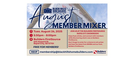 August 26th – Member Mixer Sponsored by Builders FirstSource