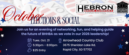 BHHB October Elections & Social- Sponsored by Hebron Brick Company