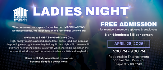 BHHBA Ladies Night: Earlybird Dance Club