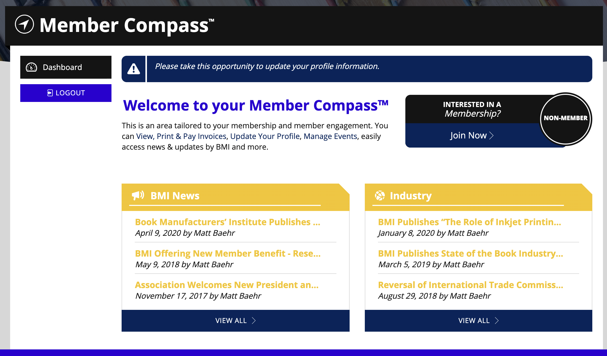 Book Manufacturers Institute Member Compass 