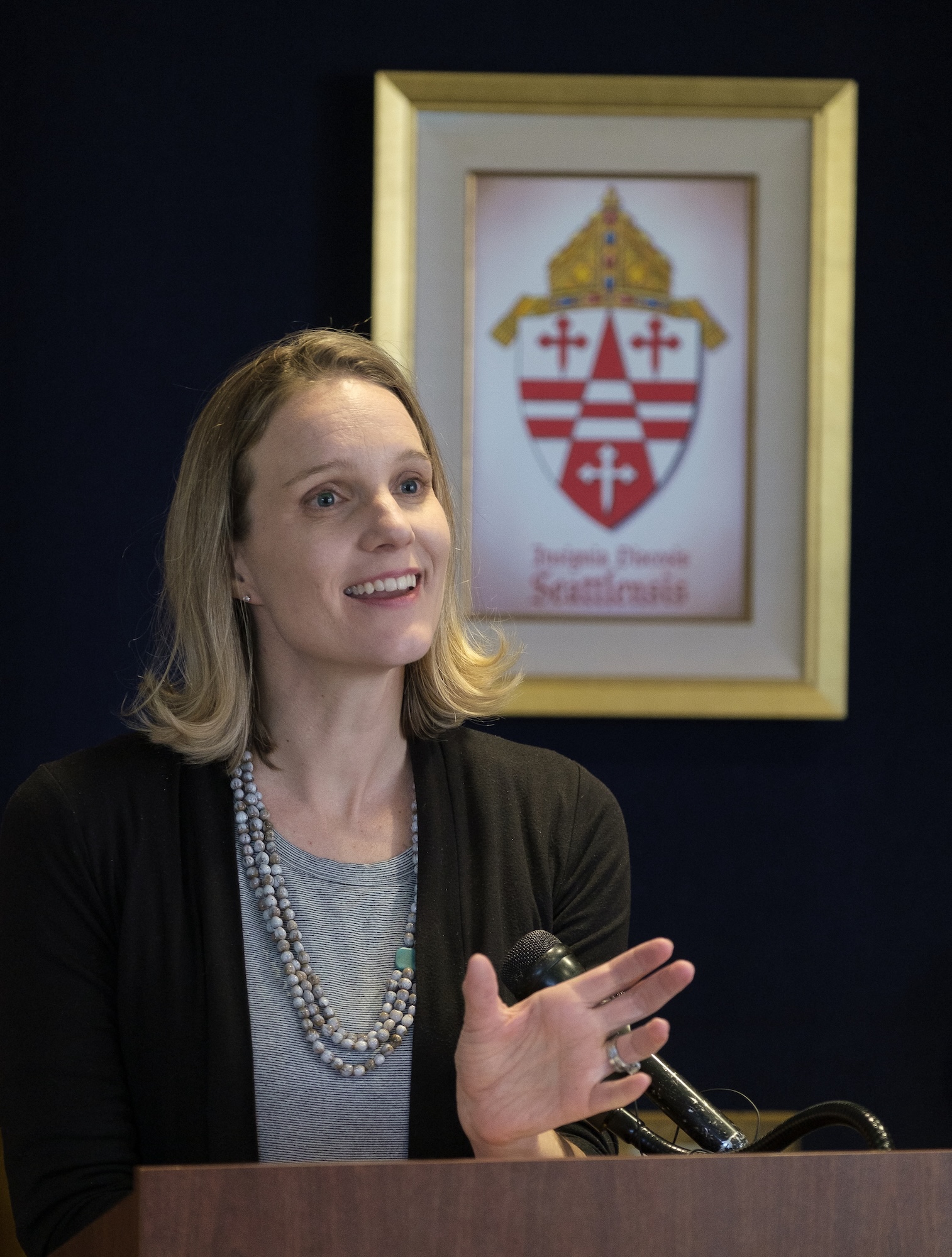 Press conference announcing Archbishop Paul D. Etienne as coadjutor archbishop of Seattle