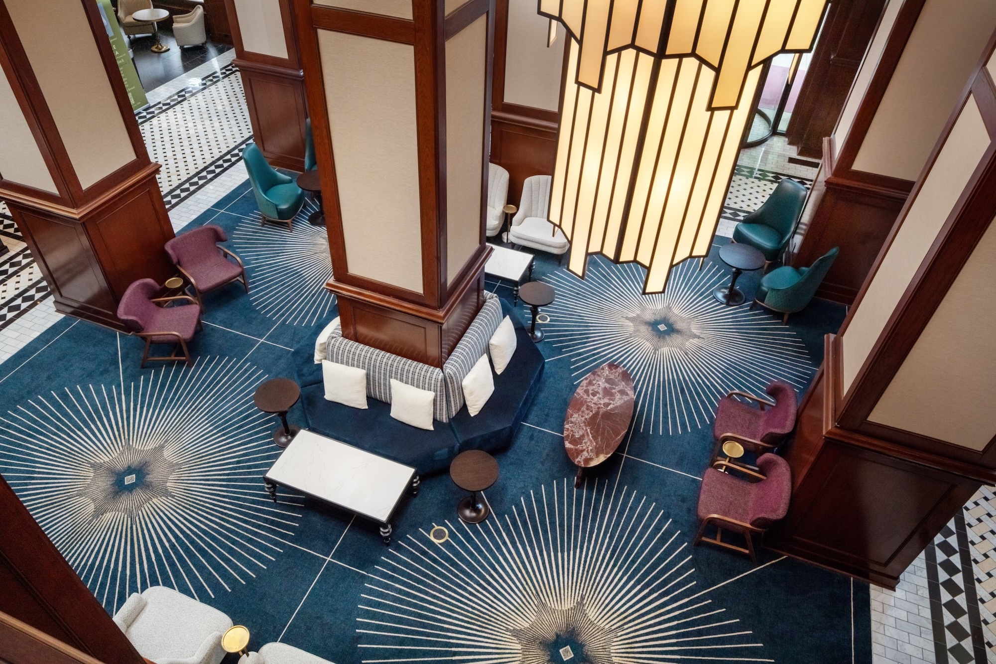 Lobby of the Skirvin Hilton in downtown Oklahoma City
