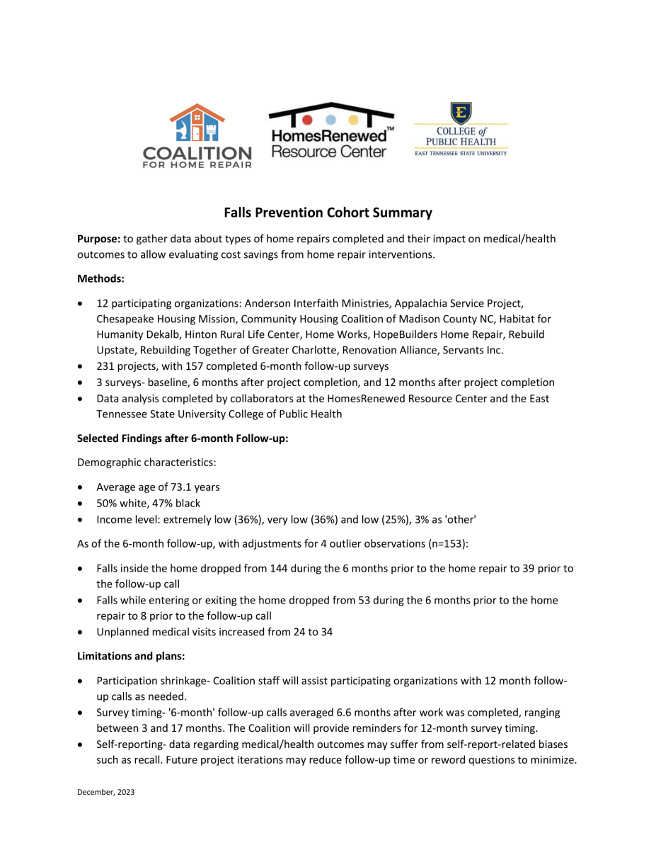 Fall Prevention Report