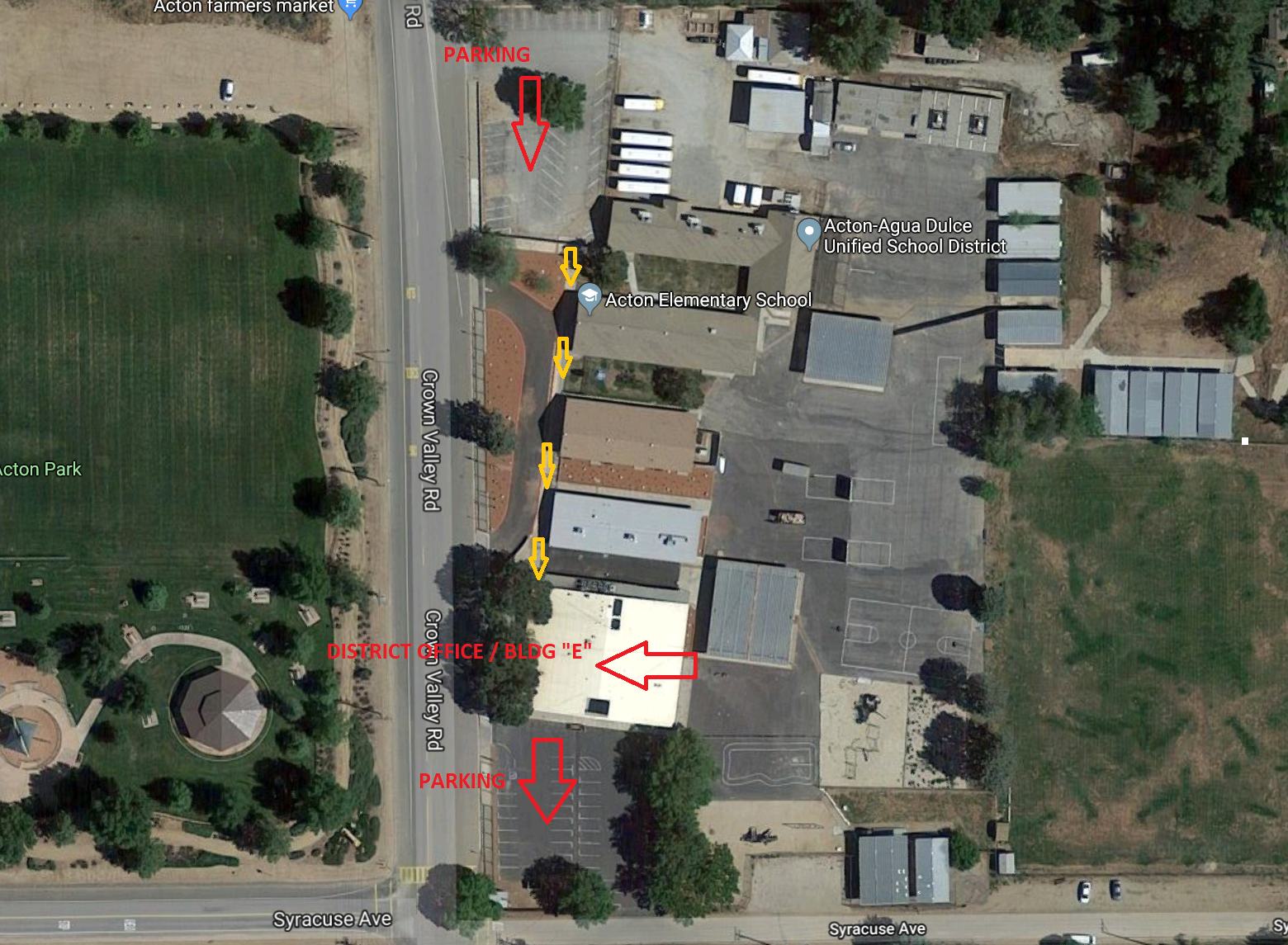Acton-Agua Dulce USD District Office Map