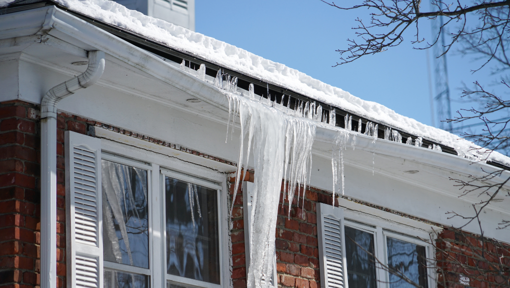 roof damaged from snow