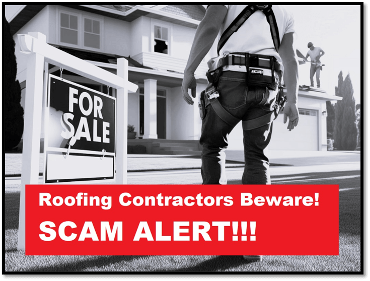 a man standing in front of a for sale sign | ACR FOR SALE Roofing Contractors Beware! SCAM ALERT!!! | ACR FOR SALE Roofing Contractors Beware! SCAM ALERT!!! | ACR FOR SALE Roofing Contractors Beware! SCAM ALERT!!!