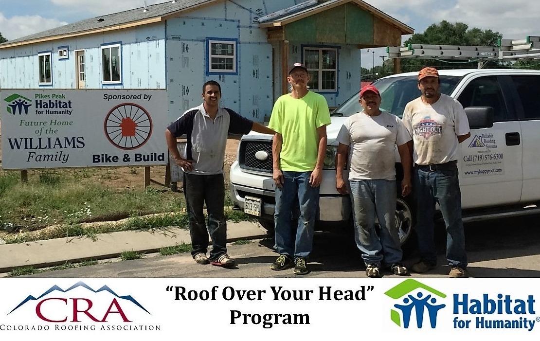 Person working on a roof