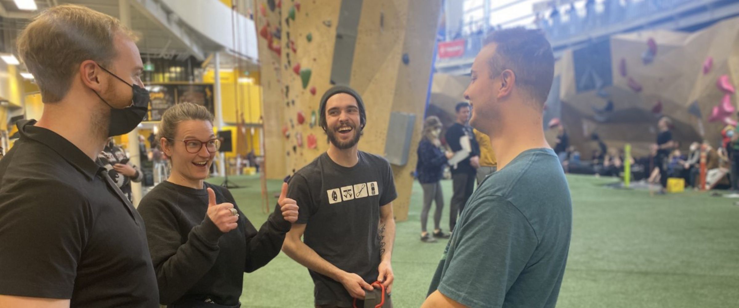 Indoor climbing gym staff