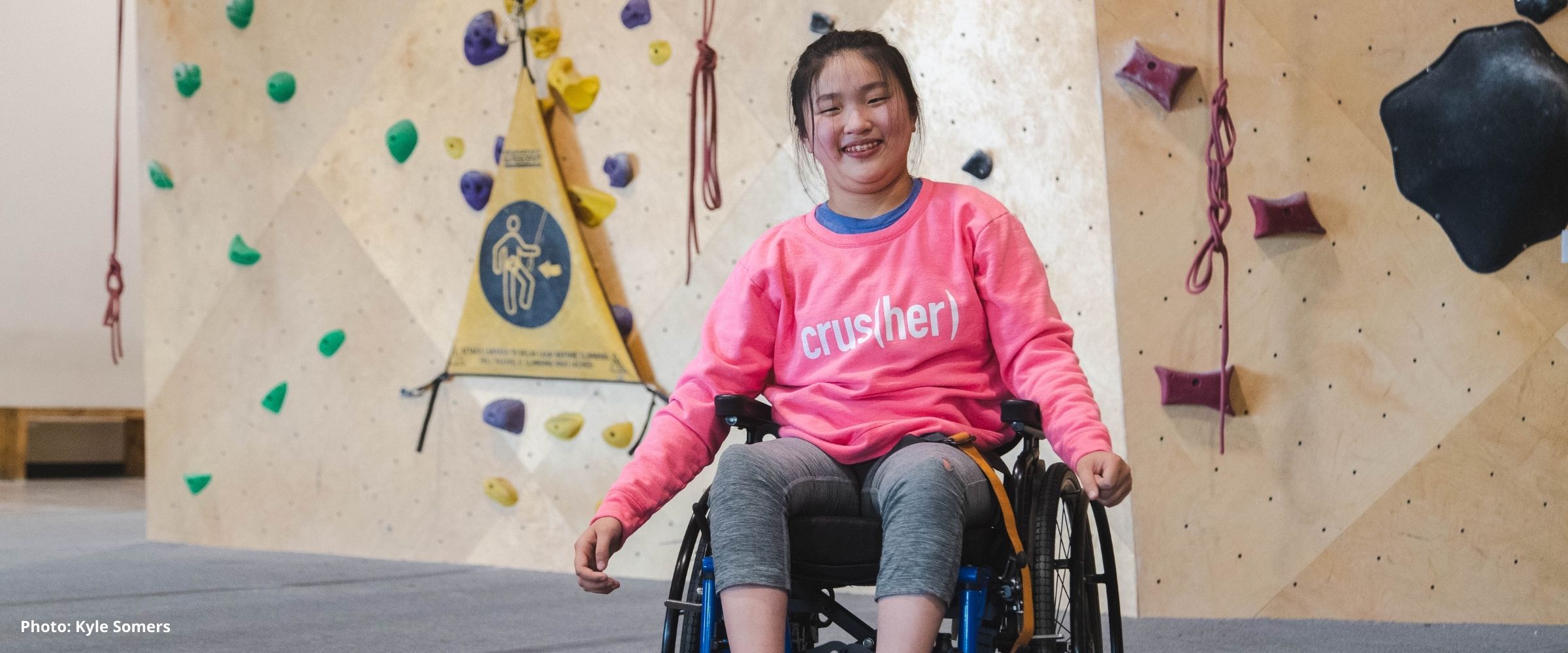 Adaptive climbing at The Crag Nashville