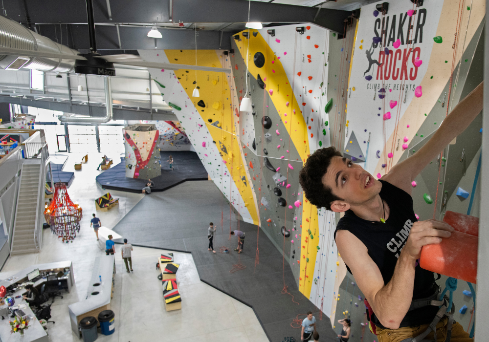 Indoor climbing at Shaker Rocks Indoor Climbing Gym