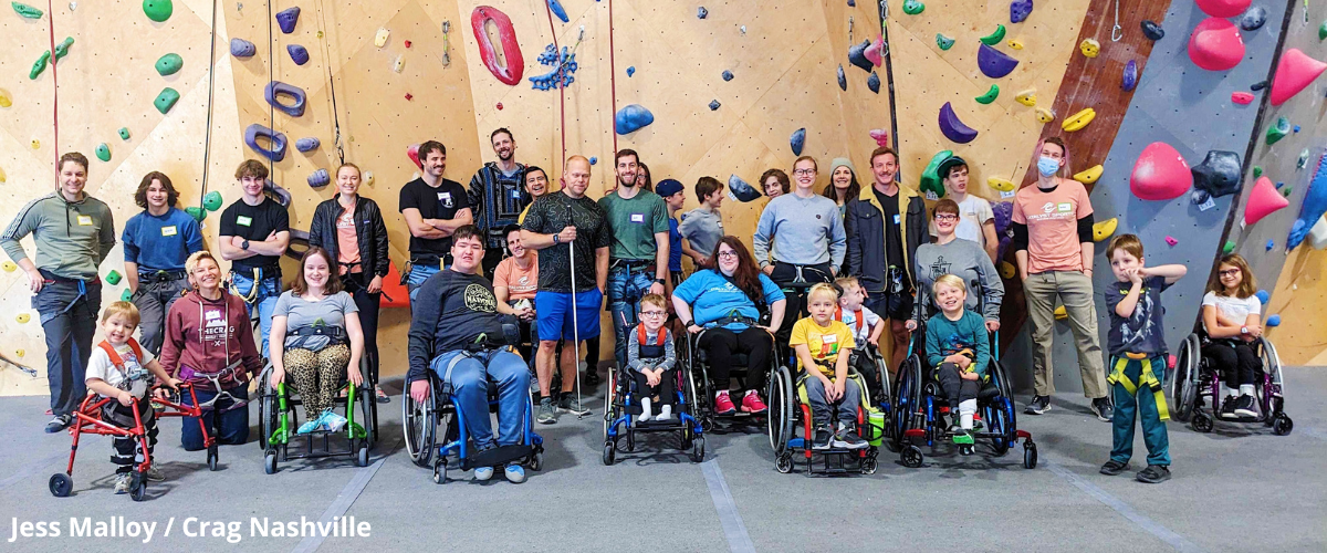 Affinity group in indoor climbing gym