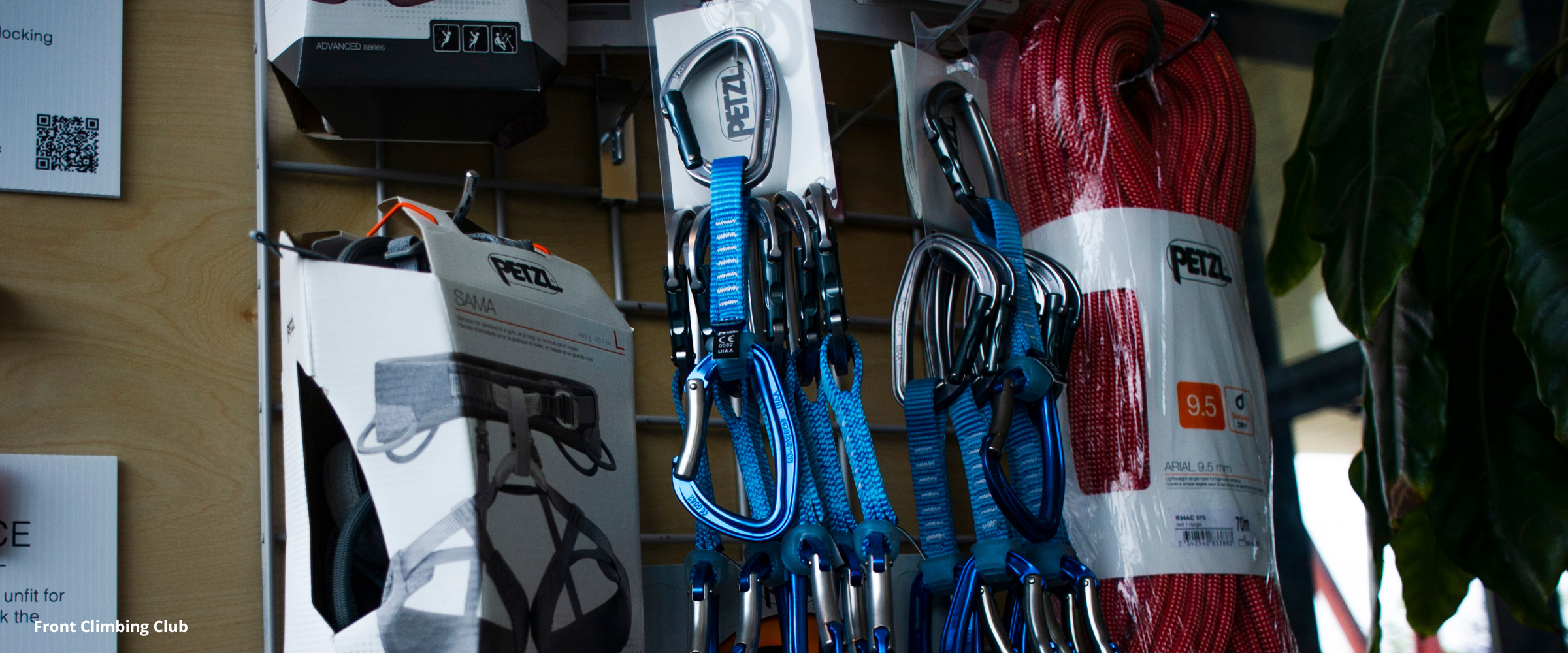 Indoor climbing gear inside indoor climbing gym