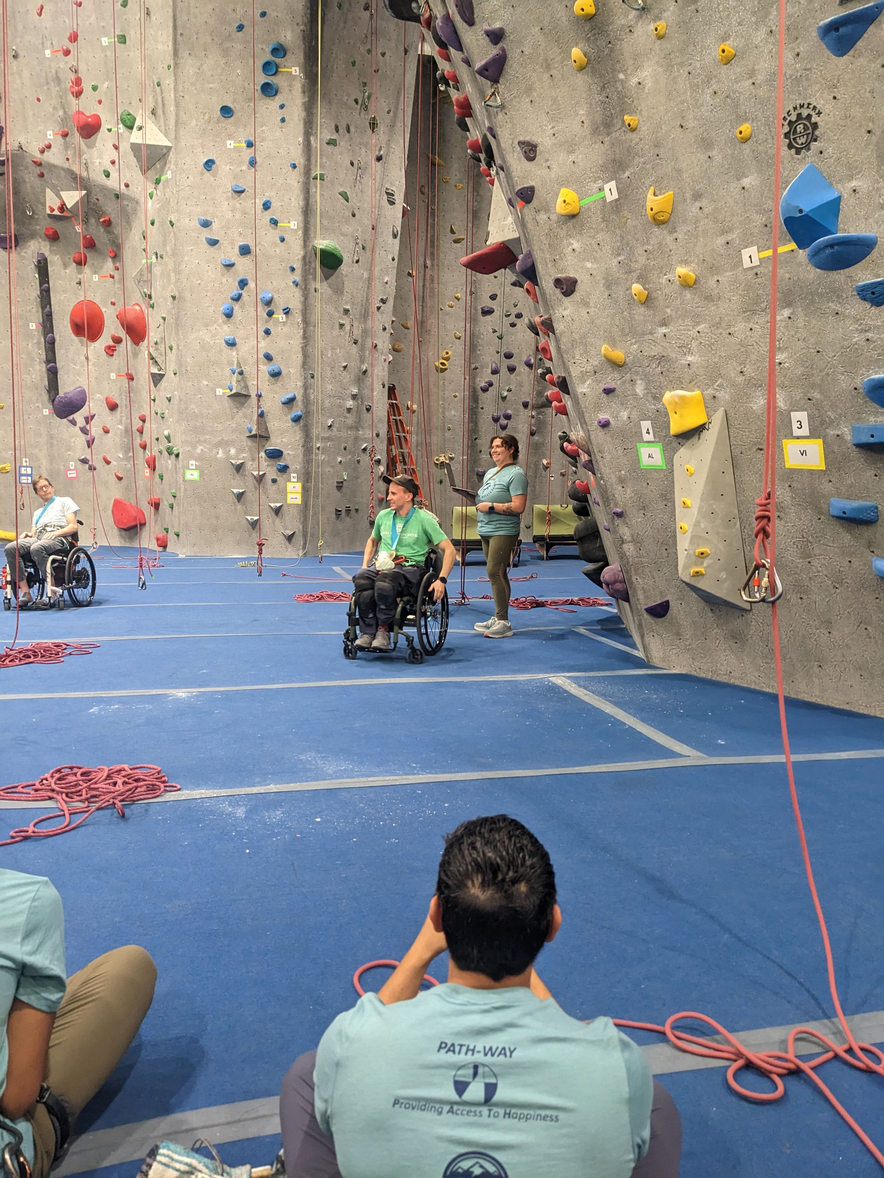 Indoor climbing competition paraclimbing Ben Hickson