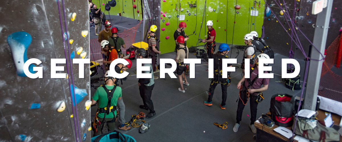 Indoor climbing gym certification course