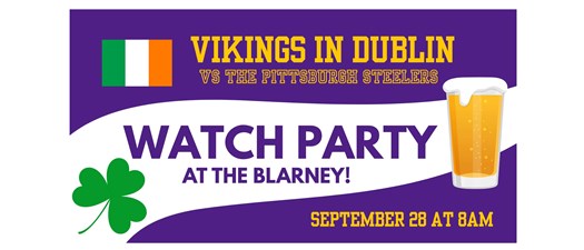 Vikings vs. Steelers in Dublin Watch Party!