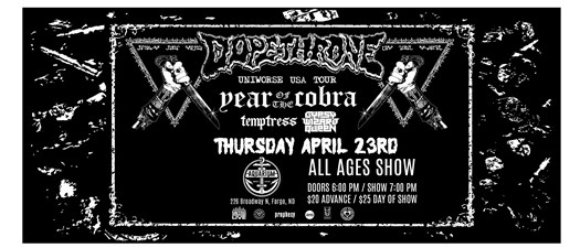 Dopethrone / Year of the Cobra / Temptress / Gypsy Wizard Queen @ The Aquarium