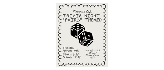 Trivia Night at Moonrise (theme: pairs)