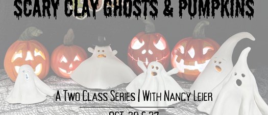 Halloween Clay Class | Pumpkin & Ghost Luminaries