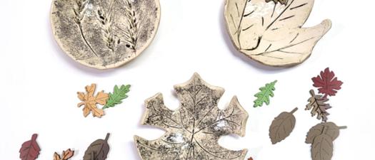 Ceramic Fall Leaf Bowl