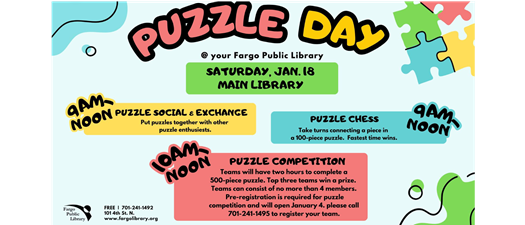 Puzzle Day at Fargo Public Library