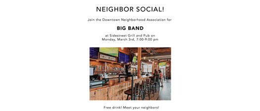 Big Band Jazz Night w/ Fargo Downtown Neighborhood Assn.