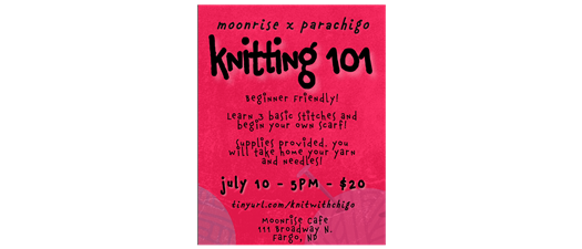 Moonrise Cafe X Parachigo: Knitting 101!