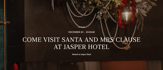 Santa and Mrs. Clause at Jasper Hotel