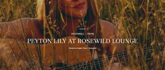 Peyton Lily at Rosewild Lounge