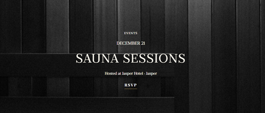 Mindful & Merry Sauna Session at Jasper Hotel