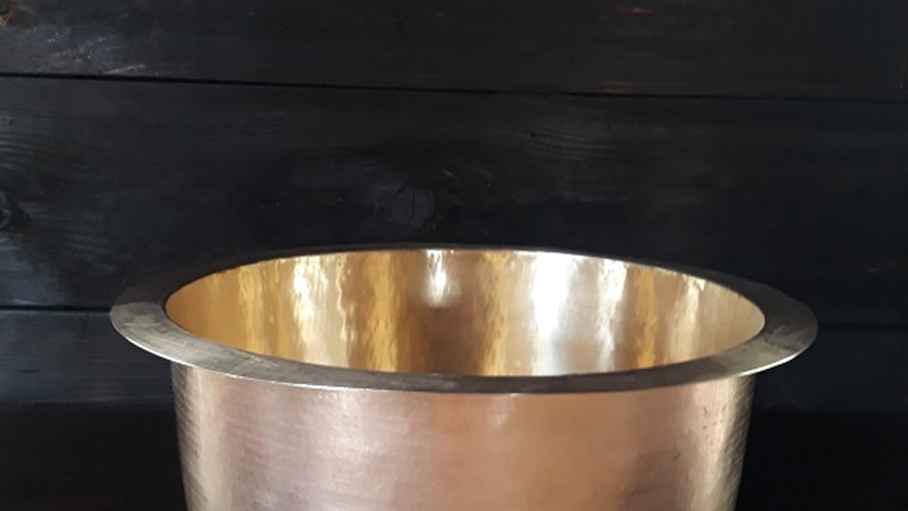 Handcrafted Brass Round Drop-In Sink – Amoretti Brothers