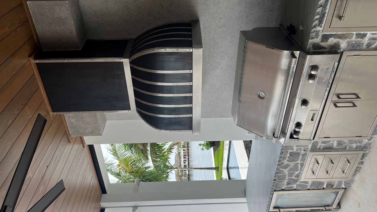 Handcrafted Black Steel Outdoor Range Hood – Amoretti Brothers
