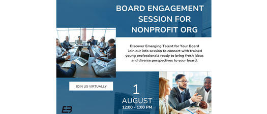 Board Engagement Diversity Initiative Info. Session for Nonprofit Org