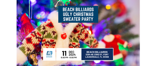 Beach Billiards Ugly Christmas Sweater Party 