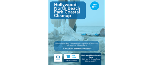 Hollywood North Beach Park Coastal Cleanup with EB 